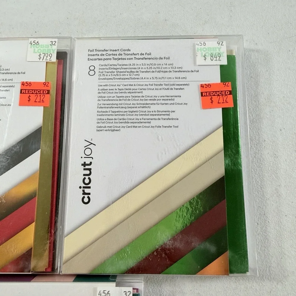 Cricut Joy Foil Transfer Insert Cards 24 Cards Lot Of 3 Packs 4.25